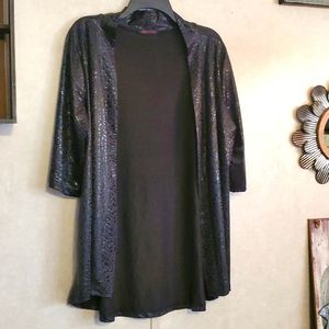 NWOT Crazy Train Black leopard print Kimono